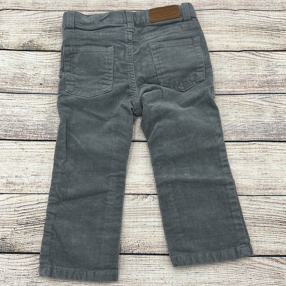 Janie and Jack Adjustable Waist Grey Corduroy Pants Sz 18-24 Months - Picture 4 of 5